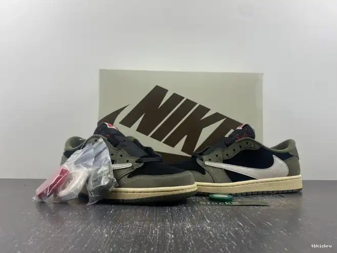 Reps TBK OG TRAVIS LOW 1 JORDAN SCOTT SP AIR X 'BLACK DM7866-002 OLIVE' 0510